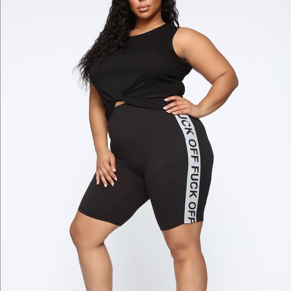 Eff Off biker shorts.